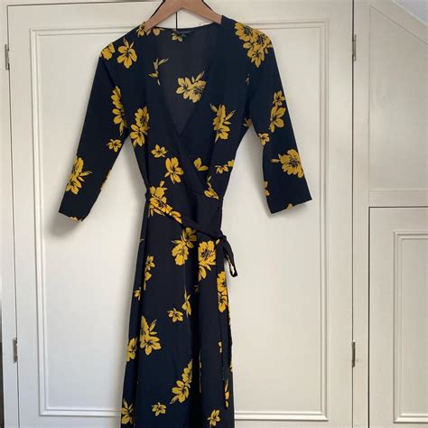 Miss Selfridges. Long length wrap dress Hardly worn. - Depop