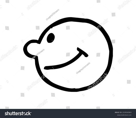 Hand Drawn Emoji Black White Design Stock Vector (Royalty Free) 2229542903 | Shutterstock