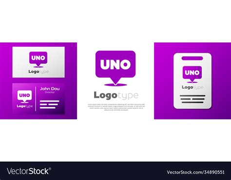 Logotype uno card game icon isolated on white Vector Image