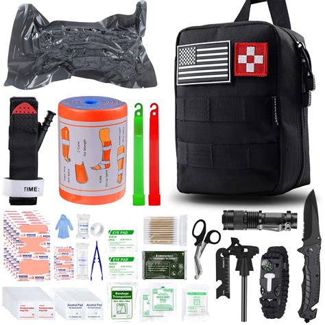 SUPOLOGY Emergency Survival First Aid Kit,135-In-1 Trauma Kit with Tourniquet 36" Splint ...