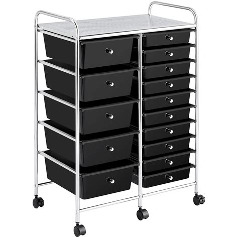 Buy Yaheetech 15 Drawers Rolling Storage Cart Multipurpose Mobile ...