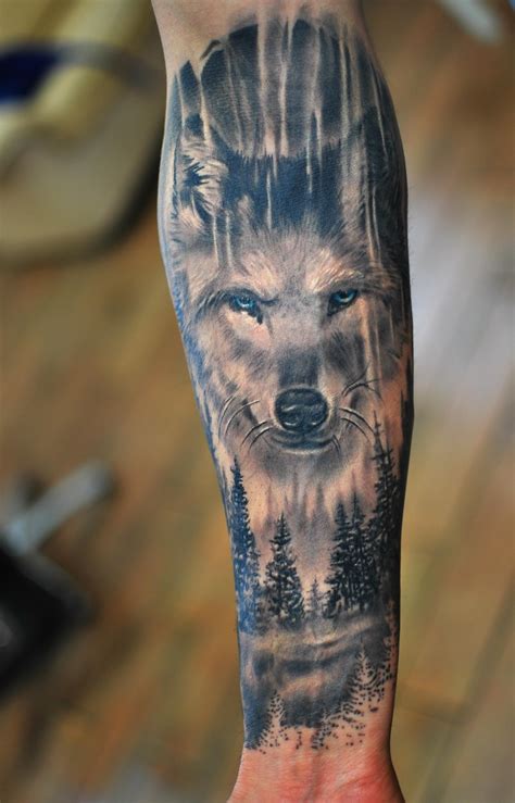 Идеальное тату! tatoo24.wordpress.com | Sleeve Tattoos | Pinterest | Wolf tattoos, Nature ...