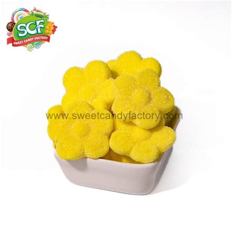 Adorable multicolor floral shaped coated sugar sweet gummy candy for ...