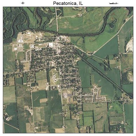 Aerial Photography Map of Pecatonica, IL Illinois