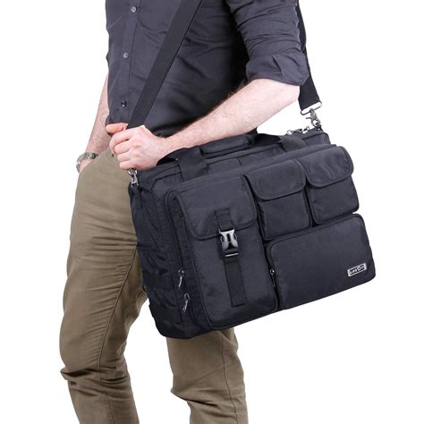 17 inch Men's Military Laptop Messenger Bag Multifunction Tactical Bri ...