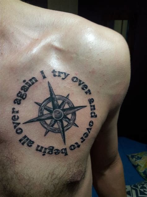 Compass Tattoo With Quote