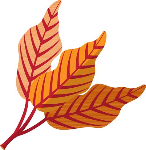 Flat style leaves in orange color. 24371179 Vector Art at Vecteezy