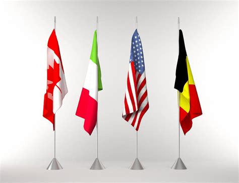 Flag Free 3D Models download - Free3D