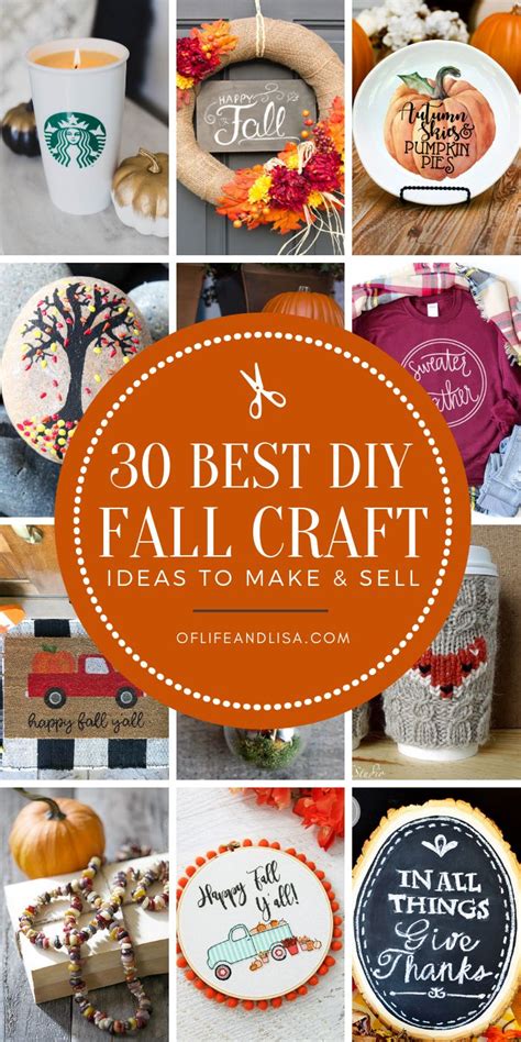 30+ Fall Craft Ideas to Make and Sell for Extra Money | Fall crafts diy, Fall crafts for adults ...