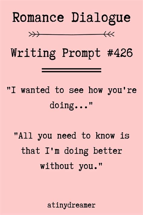120 Romance Dialogue Story Writing Prompts #334-453 in 2021 | Writing prompts funny, Story ...