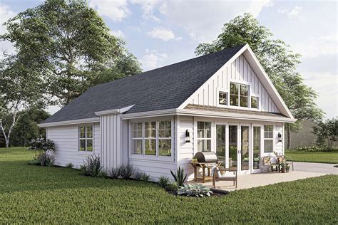 Modern Farmhouse Plan: 1,200 Square Feet, 2 Bedrooms, 2 Bathrooms ...