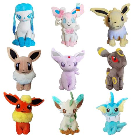 Buy LLILBBAN Eevee Evolutions Plush Set of 9 Eevee Umbreon Sylveon ...