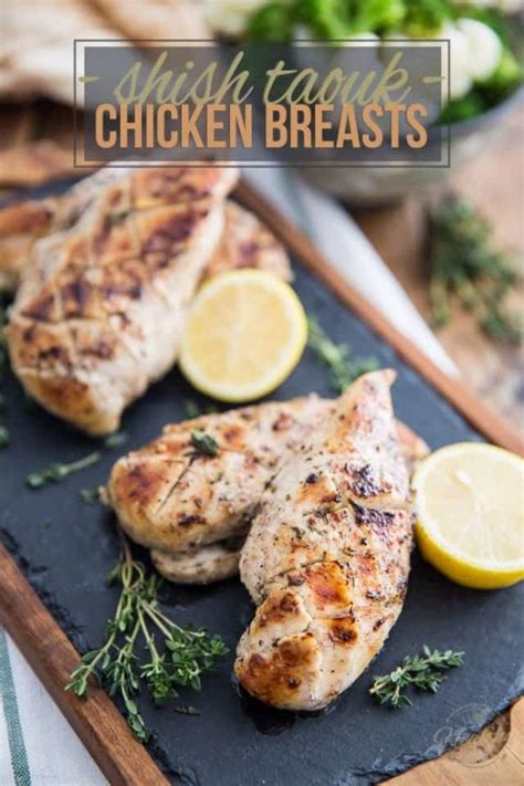 Shish Taouk Style Chicken Breasts • The Healthy Foodie