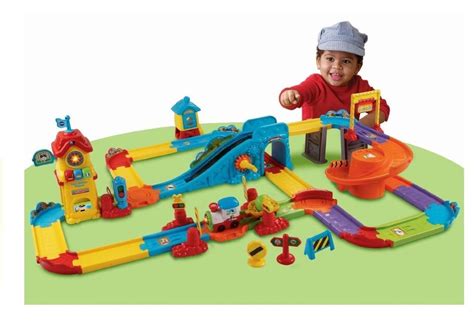 Train Station Playset - Vtech motorized bridges tunnels smart wheels, learning | Toddler boy ...