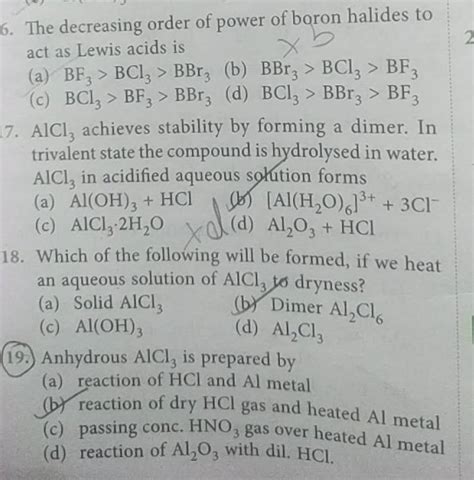 AlCl3 achieves stability by forming a dimer. In trivalent state the comp..