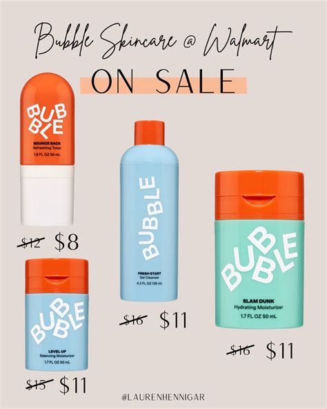 BUBBLE SKINCARE SALE AT WALMART | Skincare sale, Moisturizer for dry skin, Skin care items