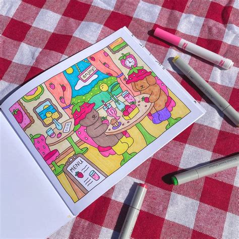 Bobbie Goods Coloring Book - Strawberry Cafe | Coloring books, Coloring ...