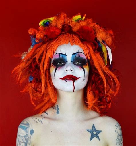 Clown inspired makeup | Scary clown makeup, Creepy clown makeup, Girl clown makeup