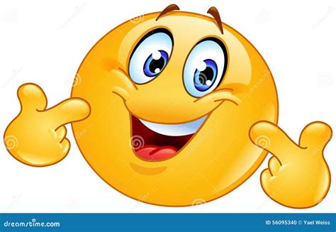 Emoji Emoticon Smiley Pointing Cartoon Vector | CartoonDealer.com #58249077