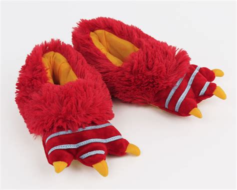 Kids Red Monster Slippers | Kids Monster Foot Slippers