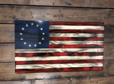 Handmade American Rustic Wooden Flags - Veteran Made Woodworks