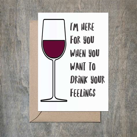 I'll Drink With You. Funny Sympathy Card. Empathy Card. Sympathy Card ...