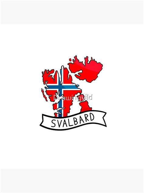 "Svalbard Flag Map Sticker" Pin by Drawingvild | Redbubble