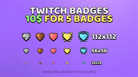 5 Custom Twitch/Youtube Badges for $10 - SEOClerks