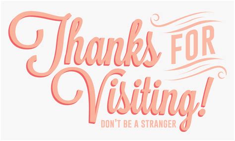 Thanks For Visiting Words - Poster, HD Png Download , Transparent Png Image - PNGitem