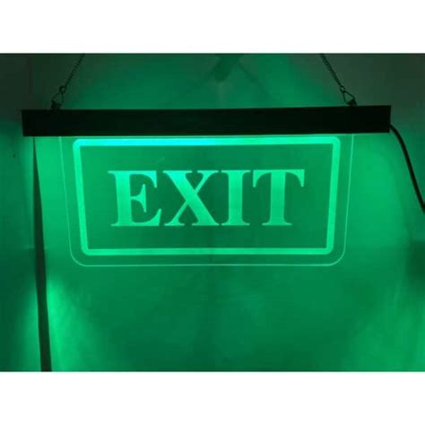 LED Laser Engraved Acrylic Exit Sign | Nameplate Shop