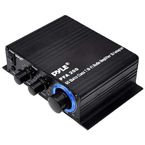 Pyle Home Mini Audio Amplifier - 60W Portable Dual Channel Surround ...