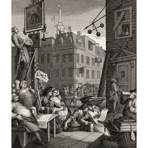 Beer Street And Gin Lane Beer Street From The Original Design By Hogarth From The Works Of ...