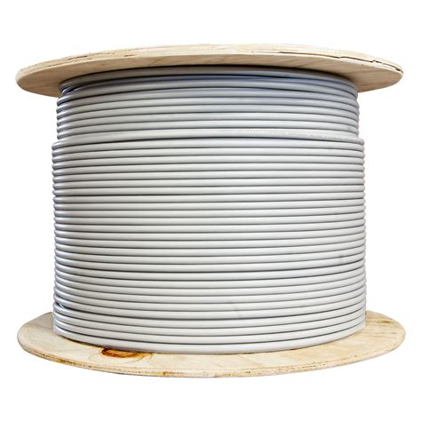 1000ft Shielded Gray Cat6 Ethernet Spool, Solid, Bulk