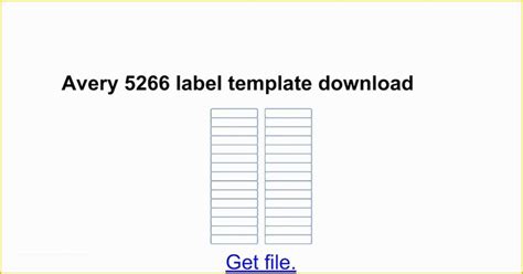 Free Template for Avery 5366 File Folder Labels Of Free Template for ...