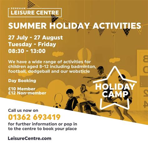 Summer Kids Holiday Camp - Dereham Leisure Centre - Scarning Info ...