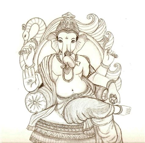 Ganesh Drawing Images at PaintingValley.com | Explore collection of Ganesh Drawing Images