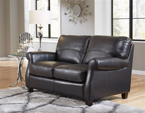 Carlisle Black Leather Loveseat from Lazzaro (WH-2022-20-3133) | Coleman Furniture