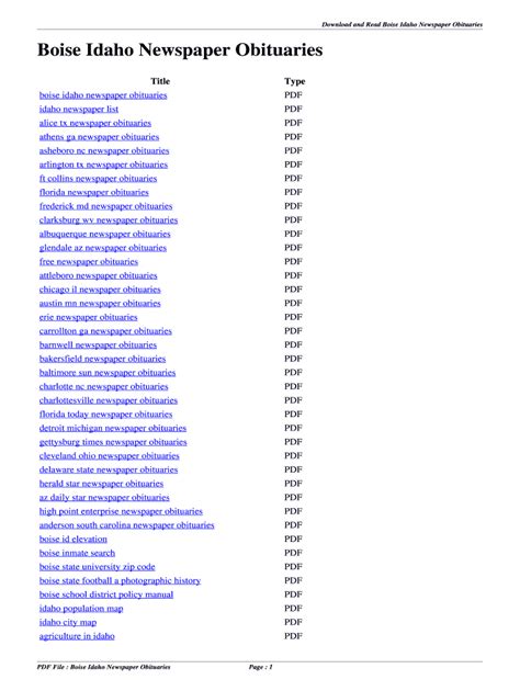 Fillable Online hydd cable-modem Boise Idaho Newspaper Obituaries. boise idaho newspaper ...