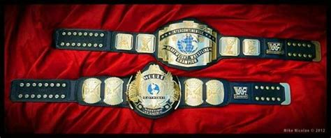 World Wrestling Federation Championship and Intercontinental Championship Belts | Wrestling ...