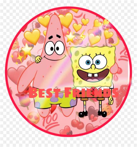 Best Friends - Spongebob And Patrick Hearts, HD Png Download - vhv