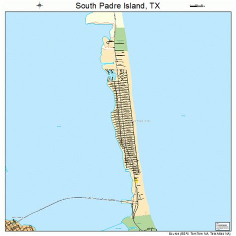 South Padre Island Texas Street Map 4869140