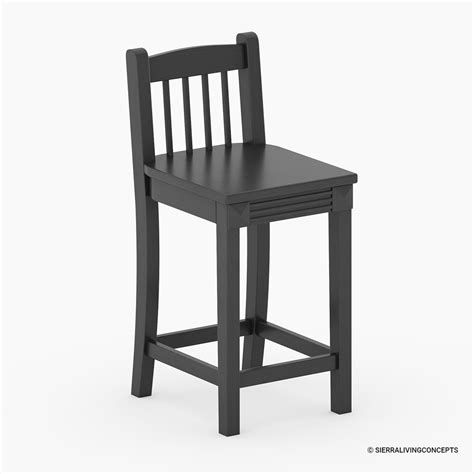 Marstrand Black Solid Wood Counter Height Dining Chair.