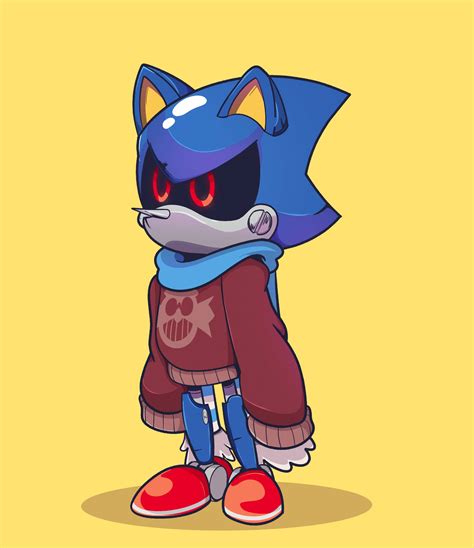 Download Metal Sonic Yellow Cute Art Wallpaper | Wallpapers.com