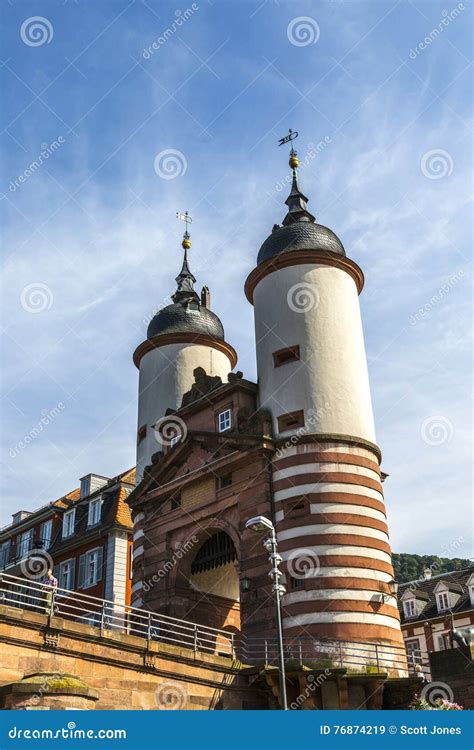 Heidelberg Bridge stock image. Image of tourist, landmark - 76874219