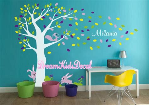 Nursery Wall Decals Wall Stickers-tree With Bunny - Etsy