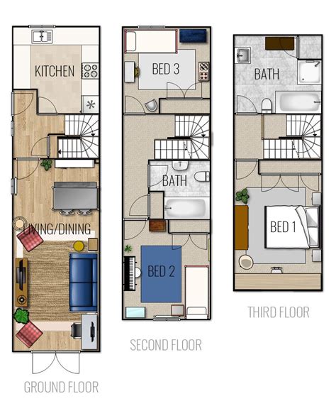 Reworking A Floor Plan | Floor plans, House floor plans, End terrace house