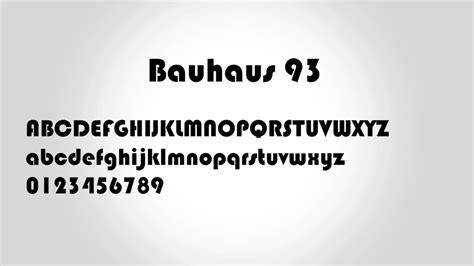 Bauhaus 93 Font - YouTube