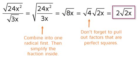 How To Solve Dividing Radicals