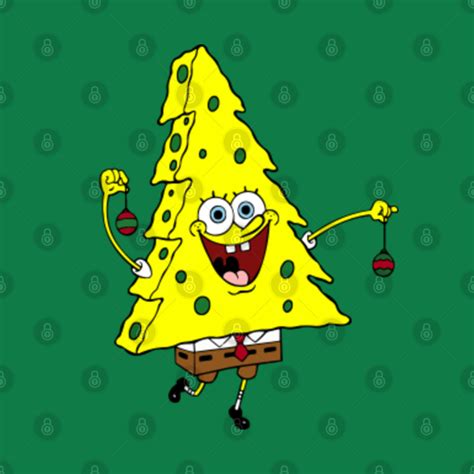 Spongebob Christmas Tree - Spongebob - T-Shirt | TeePublic