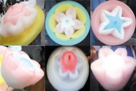 In China, Kaleidoscopic Flower-Shaped Cotton Candy in 4 Minutes